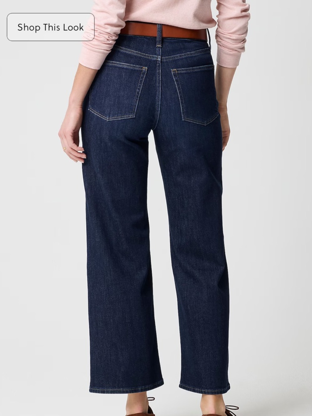 J. Crew Dark Blue High-Rise Wide Leg Jeans - Picture 3 of 5